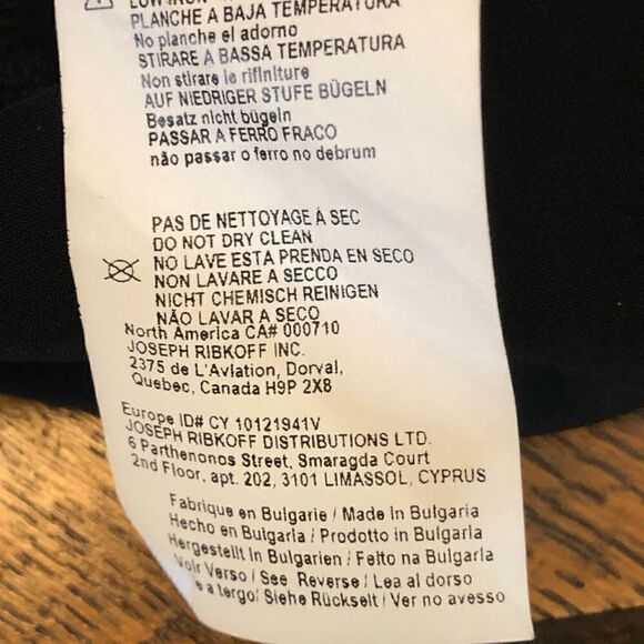 Joseph Ribkoff Black A Line Dress With Crystal Bead Detail Mob Wife Style Size 4 - Picture 12 of 13